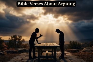 Weathered hands cradling a cracked clay bowl glowing with golden light, symbolizing Bible verses about arguing and restoration